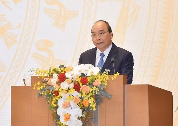 Thủ tướng Nguyễn Xuân Phúc phát biểu kết luận hội nghị sáng 29-12