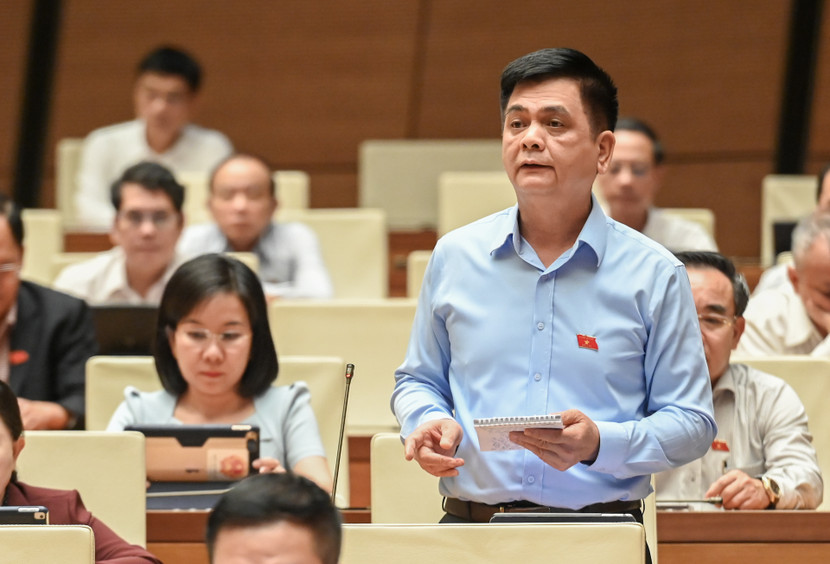 Đại biểu Nguyễn Lâm Thành (đoàn Thái Nguyên) phát biểu