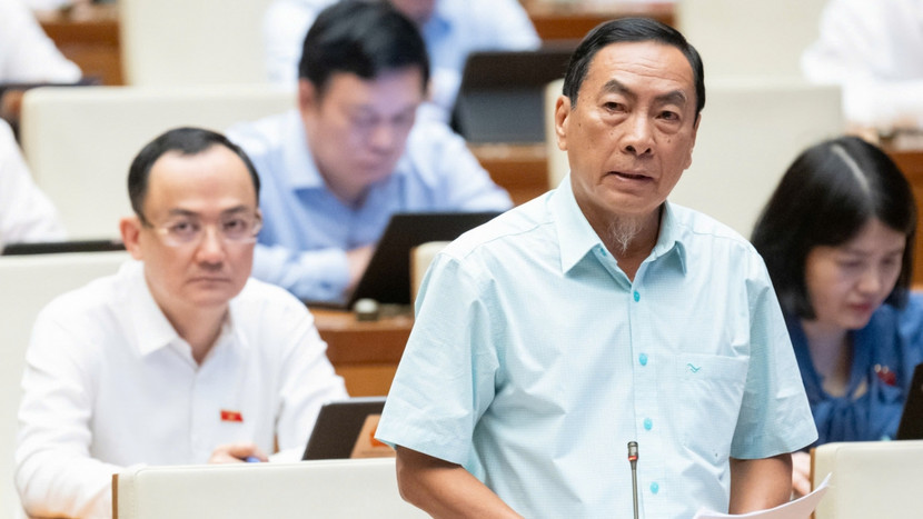 Đại biểu Phạm Văn Hòa (đoàn Đồng Tháp) phát biểu thảo luận