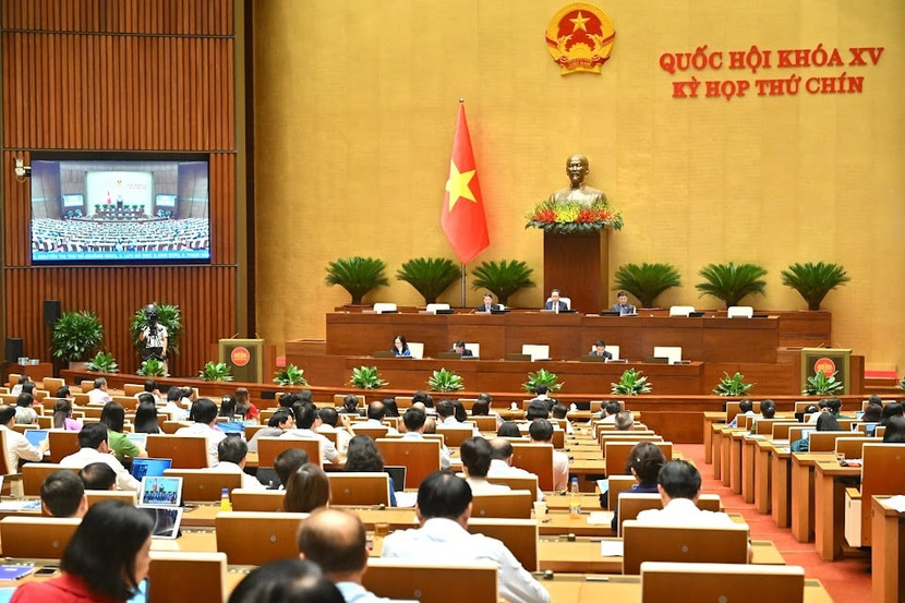 Quang cảnh phiên họp Quốc hội chiều 23-5