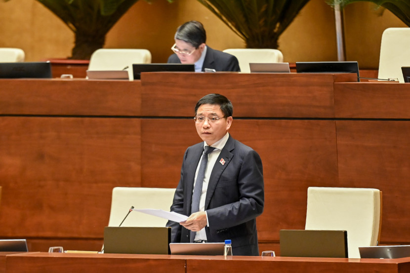 Bộ trưởng Bộ Tài chính Nguyễn Văn Thắng phát biểu