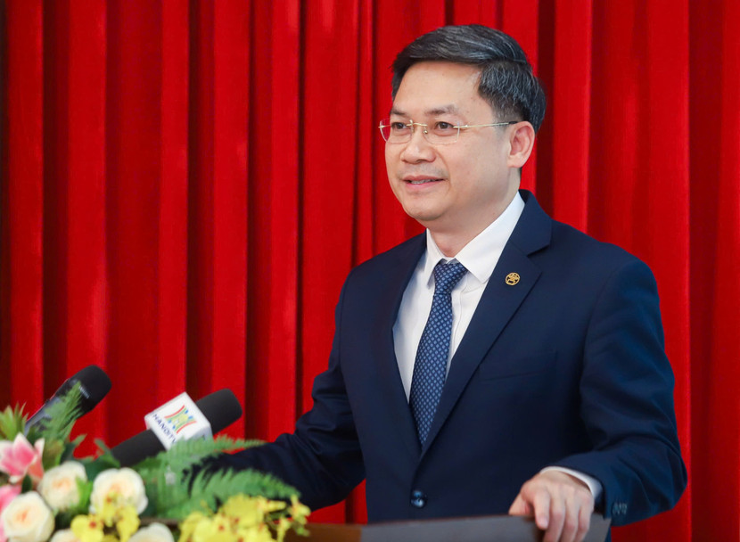 Tân Trưởng ban Tổ chức Thành uỷ Hà Minh Hải phát biểu nhận nhiệm vụ