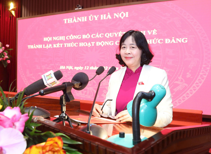 Ủy viên Bộ Chính trị, Bí thư Thành ủy Hà Nội Bùi Thị Minh Hoài