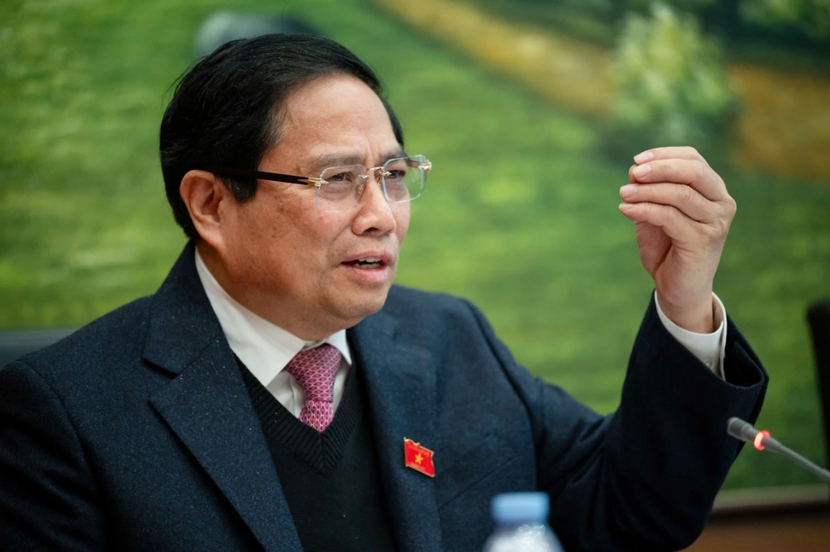 Thủ tướng Phạm Minh Chính phát biểu thảo luận tổ tại Quốc hội (Ảnh: Phạm Thắng)