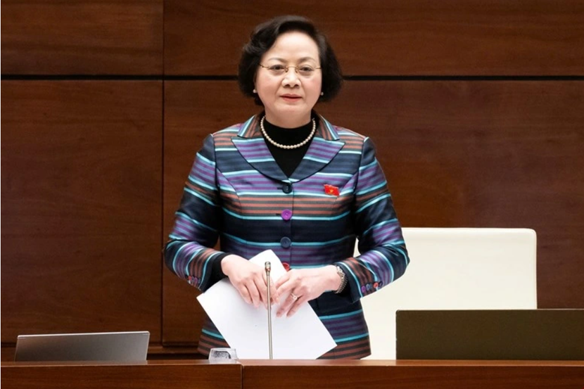 Bộ trưởng Bộ Nội vụ Phạm Thị Thanh Trà phát biểu tại phiên thảo luận Bộ trưởng Bộ Nội vụ Phạm Thị Thanh Trà phát biểu tại phiên thảo luận