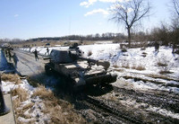 Chiến xa bộ binh BMP-3 Nga tan nát sau phát bắn của pháo 152 mm Ukraine?