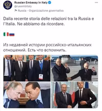 Đại sứ quán Nga tại Ý công bố thông điệp đầy ẩn ý về Tổng thống Putin