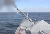 [ẢNH] Khó tin: Chiến hạm Nga bắn rơi tên lửa hành trình bằng... pháo 100 mm