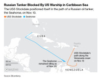 Khu trục hạm USS Stockdale Mỹ cản đường tàu dầu Nga đến Venezuela