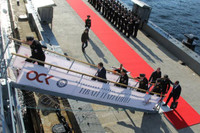 Tàu phá băng chiến đấu Ivan Papanin thể hiện sức mạnh trên Biển Barents