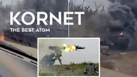 Tên lửa Kornet xuyên thủng lớp giáp và cả động cơ của xe tăng Abrams