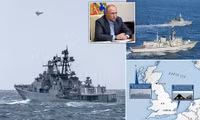 [ẢNH] Tàu chiến Nga hướng toàn bộ 32 tên lửa vào tiêm kích Anh khi bị áp sát?