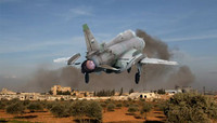 [ẢNH] Cường kích Su-22 Syria bị bắn hạ khi tập kích lãnh thổ Israel?