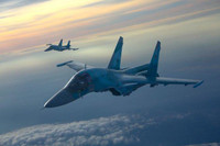 Hàng chục oanh tạc cơ Su-34 Nga xuất hiện tại sân bay vùng Voronezh