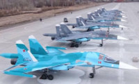 Hàng chục oanh tạc cơ Su-34 Nga xuất hiện tại sân bay vùng Voronezh