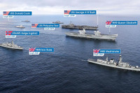 [ẢNH] ‘Vén màn’ vụ hai chiến hạm Nga ‘xuyên thủng’ nhóm tác chiến tàu sân bay Anh