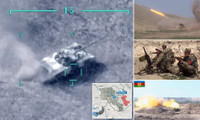 [ẢNH] Xung đột Karabakh làm lộ điểm yếu chí tử của xe tăng trước UAV tấn công 