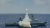 Israel lần đầu huy động tàu tên lửa tàng hình Sa'ar 6 tấn công Hamas