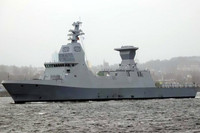 Israel lần đầu huy động tàu tên lửa tàng hình Sa'ar 6 tấn công Hamas