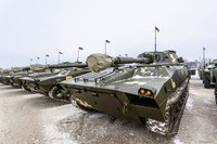 [ẢNH] Ukraine hoán cải pháo tự hành 2S1 Gvozdika thành xe chiến đấu bộ binh