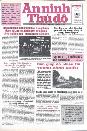 Báo An ninh Thủ đô số 01298, ngày 23/06/2000