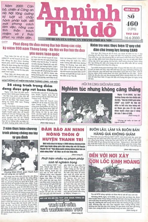 Báo An ninh Thủ đô số 01295, ngày 16/06/2000