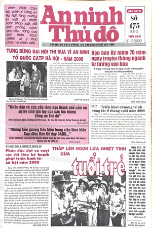 Báo An ninh Thủ đô số 01310, ngày 21/07/2000