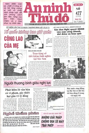 Báo An ninh Thủ đô số 01312, ngày 26/07/2000
