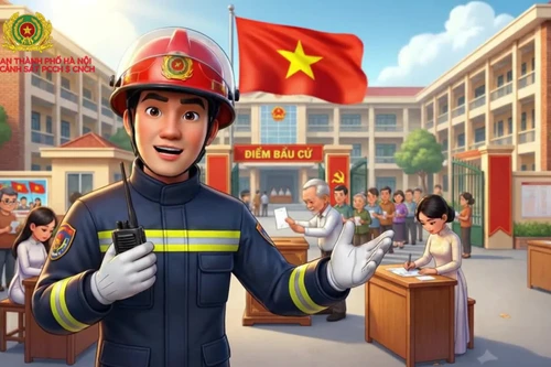 Đảm bảo an toàn phòng cháy tại các điểm bầu cử 