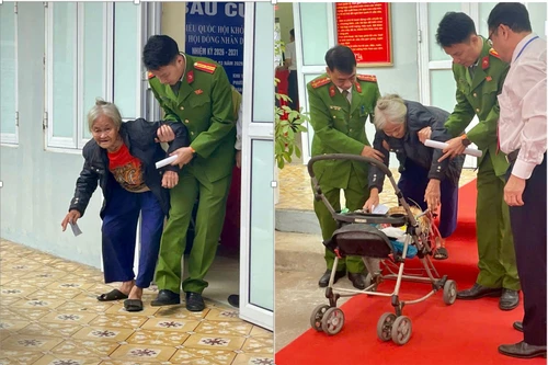 Những người giữ bình yên trong ngày hội bầu cử tại phường Việt Hưng