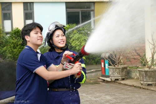 Khi học sinh hóa thân thành lính cứu hỏa