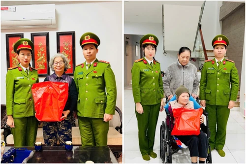 Trao quà, gửi gắm yêu thương từ trái tim người chiến sỹ Công an