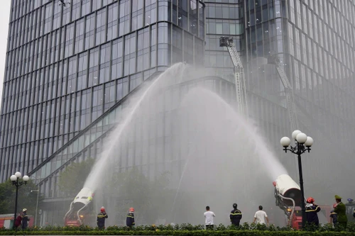 Tổng duyệt Phương án chữa cháy, cứu nạn, cứu hộ cấp Bộ tại Vinhomes Ocean Park 1 