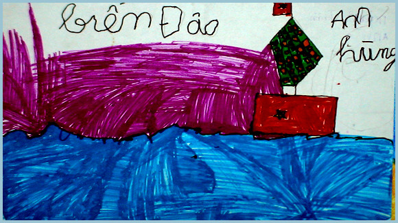 Tranh học Thượng Thanh dự thi “Viết thư gửi các chiến sĩ canh giữ biển đảo quê hương” ảnh 5