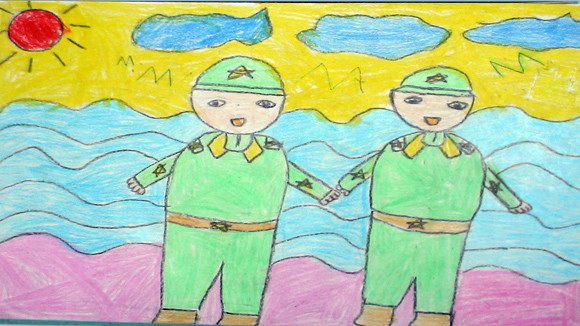 Tranh học Thượng Thanh dự thi “Viết thư gửi các chiến sĩ canh giữ biển đảo quê hương” ảnh 7