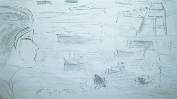 Tranh học sinh tiểu học Dương Xá dự thi “Viết thư gửi các chiến sĩ canh giữ biển đảo quê hương” ảnh 7