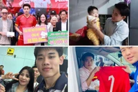 Đình Bắc giản dị đi chúc Tết, làm từ thiện tại quê nhà