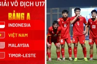 Việt Nam chung bảng Malaysia, Indonesia ở giải U17 Đông Nam Á