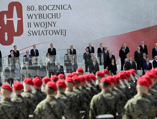 Lễ kỷ niệm 80 năm ngày nổ ra Thế chiến II diễn ra ở Wielun, thành phố đầu tiên của Ba Lan bị Đức bắn phá vào ngày 1-9-1939