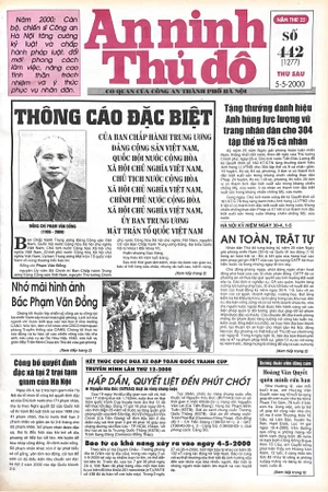 Báo An ninh Thủ đô số 01277, ngày 5/5/2000