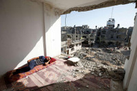 [Ảnh] Cuộc sống thường ngày giữa cảnh đổ nát vì bom đạn ở Gaza