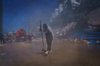 [Ảnh] Cuộc sống thường ngày giữa cảnh đổ nát vì bom đạn ở Gaza