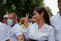 [Ảnh] Svetlana Tikhanovskaya - từ ‘bà nội trợ’ trở thành thủ lĩnh phong trào biểu tình ở Belarus