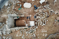 [Ảnh] Cảnh tha hương của người Syria khi lánh nạn trong các khu di tích cổ