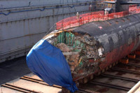 [Ảnh] Pháp lần đầu tiên ghép nối hai nửa để “tái sinh” tàu ngầm hạt nhân