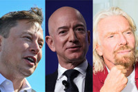 [Ảnh] Tỷ phú Anh Richard Branson dẫn đầu “bộ tam quyền lực”, mở màn du lịch vũ trụ