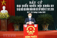 Hình ảnh các lãnh đạo Đảng, Nhà nước, Quốc hội đi bầu cử sáng 23-5