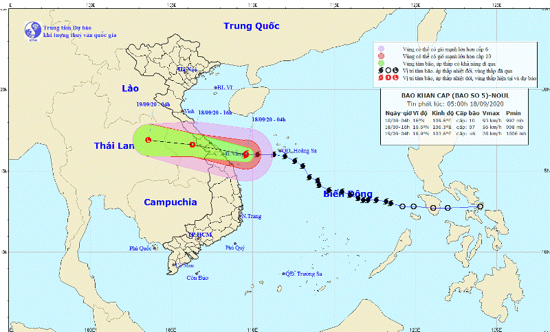 Bão số 5 đã đổ bộ vào đất liền Quảng Bình- Thừa Thiên Huế Bão số 5 đã đổ bộ vào đất liền Quảng Bình- Thừa Thiên Huế