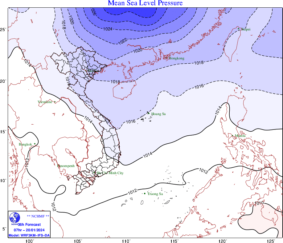 Không khí lạnh cường độ mạnh chuẩn bị tràn xuống nước ta Không khí lạnh cường độ mạnh chuẩn bị tràn xuống nước ta