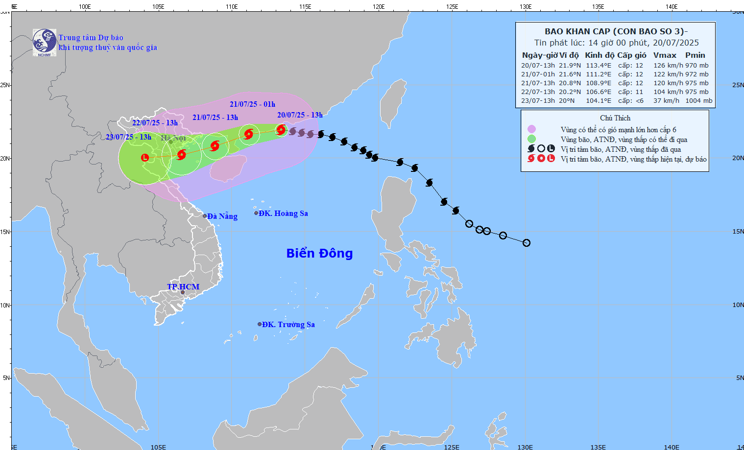 Bão số 3 đã mạnh lên nhanh chóng, hiện giật cấp 15